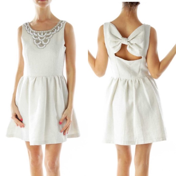 Gracia beaded bow dress - Picture 1 of 9